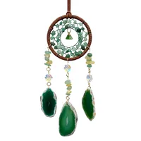 Hand-Woven Natural Green Turquoise Car Pendant Luxury Men's Gift Exclusive Automobile Hanging Ornament Iron Hoop Material main image 1