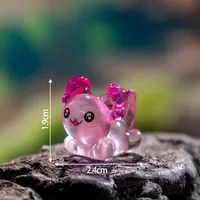 Glowing Coral Hexagonal Newt Resin DIY Craft Decoration Marine Animal Car Desktop Figurine Art Plastic Resin sku image 2
