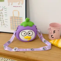 Children's Cartoon Fruit Crossbody Bag Silicone Shoulder Bag Zipper Closure Leisure Holiday Cute Style All Seasons Universal main image 3