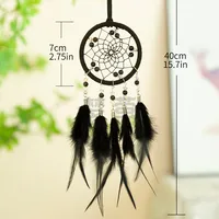 New Car Ornaments High Sense Car Interior Rearview Mirror Pendant Car Decoration Accessories Iron Hoop Feather main image 2