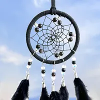 New Car Ornaments High Sense Car Interior Rearview Mirror Pendant Car Decoration Accessories Iron Hoop Feather main image 3