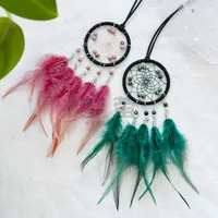 New Car Ornaments High Sense Car Interior Rearview Mirror Pendant Car Decoration Accessories Iron Hoop Feather main image 1