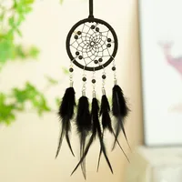 New Car Ornaments High Sense Car Interior Rearview Mirror Pendant Car Decoration Accessories Iron Hoop Feather sku image 1