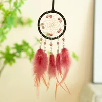 New Car Ornaments High Sense Car Interior Rearview Mirror Pendant Car Decoration Accessories Iron Hoop Feather sku image 3