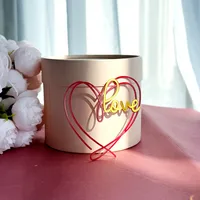 Valentine's Day Acrylic Cake Decoration Love Heart-Shaped Cake Decoration Ins Style Plastic Material Holiday Theme Happy Valentine's Day main image 4