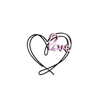 Valentine's Day Acrylic Cake Decoration Love Heart-Shaped Cake Decoration Ins Style Plastic Material Holiday Theme Happy Valentine's Day main image 5