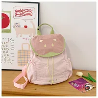Cute Children's Backpacks Dual Shoulder Bags Cartoon Fruit Pattern Nylon Leisure School Multifunctional Backpack Cover Style sku image 2