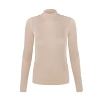 Slim Fit Turtleneck Knitting Sweater Autumn And Winter Plus Size Lengthened Bottoming Shirt European Style Long Sleeve Solid Color Commute main image 5