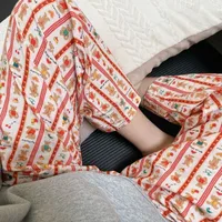 Cartoon Bear Print Ladies Home Pants Spring And Autumn New Casual And Comfortable Breathable Pajamas Sweet Cute Style main image 3