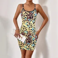 Fashion Sexy Round Neck Printed Strapless Dress Women's Fashion Spring And Summer New  Style Knee-Length Dress main image 1