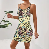 Fashion Sexy Round Neck Printed Strapless Dress Women's Fashion Spring And Summer New  Style Knee-Length Dress main image 3