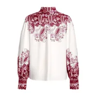 Casual Fashion Women's Long-Sleeved Blouse Collar Printed Top Versatile Spring And Autumn New  Style Polyester Fabric main image 5