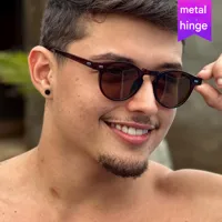 Men's Round Frame Sunglasses Simple Fashion Retro European American Style Fashion Sunscreen Travel Full Frame Black AC Material main image 1