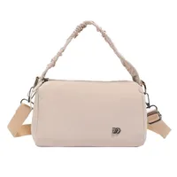 Women's Nylon Solid Color Streetwear Square Zipper Shoulder Bag sku image 1