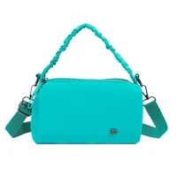 Women's Nylon Solid Color Streetwear Square Zipper Shoulder Bag sku image 4