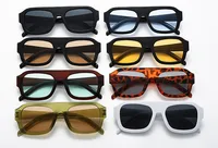Large Square Frame Single Beam Sunglasses Street Style Fashion Personality High-End Sense Travel Sun Protection Glasses main image 2