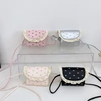 Kid'S Pu Leather Bow Knot Cute Square Flip Cover Shoulder Bag main image 1