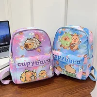 Kid'S Nylon Cartoon Capybara Cute Square Zipper Functional Backpack main image 3