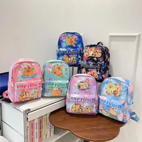 Kid'S Nylon Cartoon Capybara Cute Square Zipper Functional Backpack main image 1
