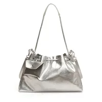 Women's Pu Leather Solid Color Streetwear Dumpling Shape String Shoulder Bag Tote Bag sku image 2