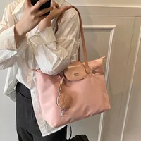 Women's Pu Leather Nylon Color Block Streetwear Square Zipper Shoulder Bag Tote Bag main image 4