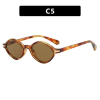 Fashion Irregular Small Frame Polarized Sunglasses Women Trend Neutral Travel And Style Protection Black Acetate Glasses sku image 5