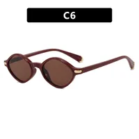 Fashion Irregular Small Frame Polarized Sunglasses Women Trend Neutral Travel And Style Protection Black Acetate Glasses sku image 6