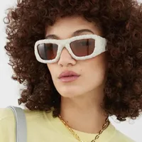 2000 S Style Grid Pattern Sunglasses Women Fashion Personalized Hip Hop Punk Glasses Travel Party Sunscreen Square Frame Full Frame main image 4