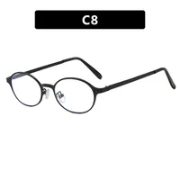 Vintage Metal Oval Sunglasses Women's UV Protection Fashion Petite Face Sunglasses Travel And Style Sunscreen Brown Gold sku image 8