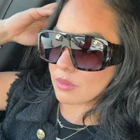 Vintage With Large Rims Square Sunglasses Women Fashion  Style Style Sunglasses Outdoor Travel Sun Protection main image 1