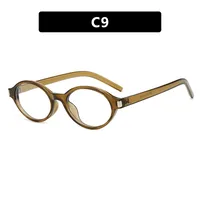 Elegant Oval Sunglasses Women's Simple Style  Fashion Sunglasses Travel Sunscreen Gray And Black sku image 9