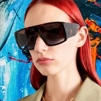 Vintage With Large Rims Square Sunglasses Women Fashion  Style Style Sunglasses Outdoor Travel Sun Protection main image 2