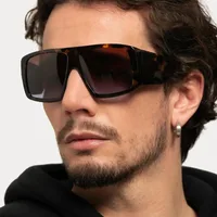 Vintage With Large Rims Square Sunglasses Women Fashion  Style Style Sunglasses Outdoor Travel Sun Protection main image 4