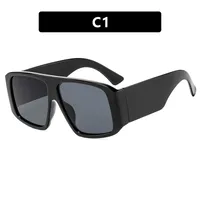 Vintage With Large Rims Square Sunglasses Women Fashion  Style Style Sunglasses Outdoor Travel Sun Protection sku image 1