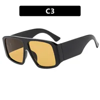 Vintage With Large Rims Square Sunglasses Women Fashion  Style Style Sunglasses Outdoor Travel Sun Protection sku image 3