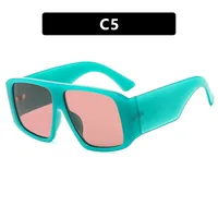 Vintage With Large Rims Square Sunglasses Women Fashion  Style Style Sunglasses Outdoor Travel Sun Protection sku image 5
