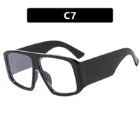 Vintage With Large Rims Square Sunglasses Women Fashion  Style Style Sunglasses Outdoor Travel Sun Protection sku image 7