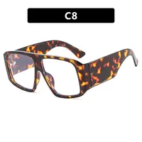 Vintage With Large Rims Square Sunglasses Women Fashion  Style Style Sunglasses Outdoor Travel Sun Protection sku image 8