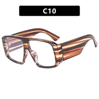 Vintage With Large Rims Square Sunglasses Women Fashion  Style Style Sunglasses Outdoor Travel Sun Protection sku image 10