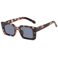 Vintage Square Frame Sunglasses Women Simple Fashion Ins Popular Style Sunglasses Travel And Street Style Sun Protection Glasses main image 5