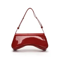 Women's Pu Leather Solid Color Streetwear Pillow Shape Flip Cover Shoulder Bag sku image 2
