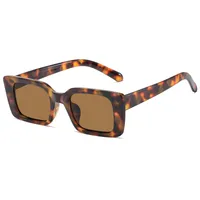 Vintage Square Frame Sunglasses Women Simple Fashion Ins Popular Style Sunglasses Travel And Street Style Sun Protection Glasses sku image 2