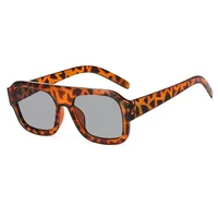 Large Square Frame Single Beam Sunglasses Street Style Fashion Personality High-End Sense Travel Sun Protection Glasses main image 5