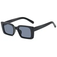 Vintage Square Frame Sunglasses Women Simple Fashion Ins Popular Style Sunglasses Travel And Street Style Sun Protection Glasses sku image 4