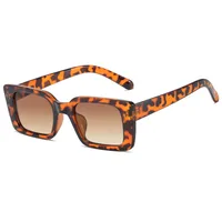 Vintage Square Frame Sunglasses Women Simple Fashion Ins Popular Style Sunglasses Travel And Street Style Sun Protection Glasses sku image 5