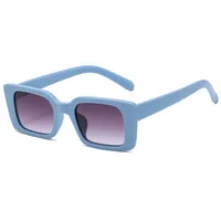 Vintage Square Frame Sunglasses Women Simple Fashion Ins Popular Style Sunglasses Travel And Street Style Sun Protection Glasses sku image 8