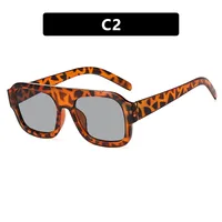 Large Square Frame Single Beam Sunglasses Street Style Fashion Personality High-End Sense Travel Sun Protection Glasses sku image 2