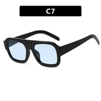Large Square Frame Single Beam Sunglasses Street Style Fashion Personality High-End Sense Travel Sun Protection Glasses sku image 7
