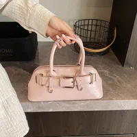 Women's Pu Leather Solid Color Streetwear Square Zipper Shoulder Bag main image 2