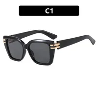 Large Square Frame Sunglasses Ladies UV Protection To Make Round Face Thin-Looked Fashion Travel And Street Fashion Glasses sku image 1